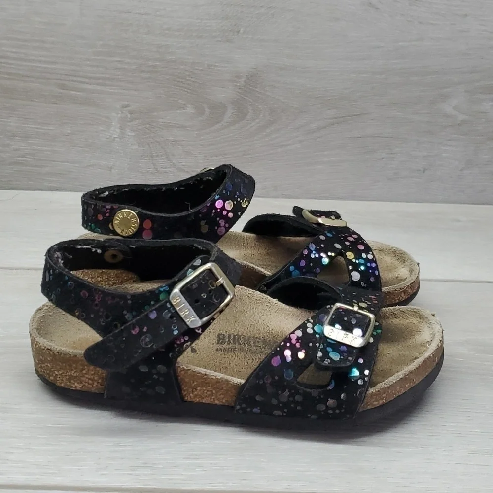 Birkenstock Kids Girls Rio Mozaic Ankle Leather Strap Sandals shoes sz 26/C3